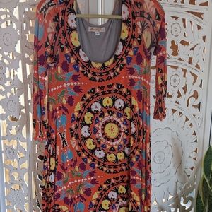 Mara Hoffman long sleeve dress vibrant print